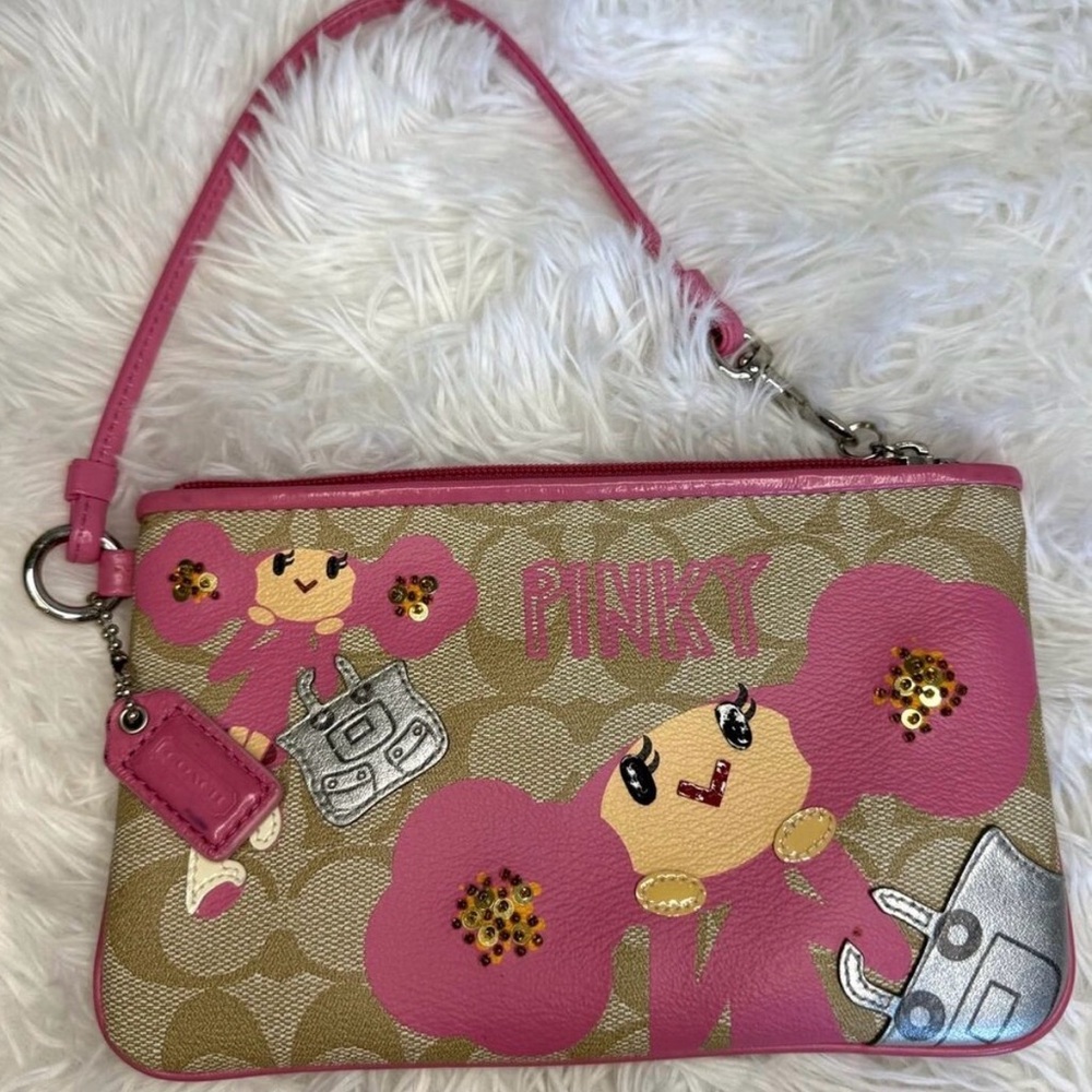 COACH Limit Edition Pinky Poppy Wristlet